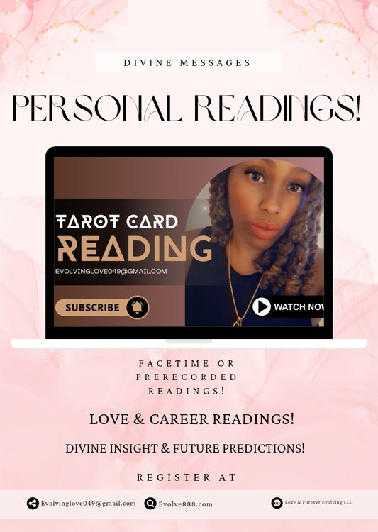 1 HOUR PERSONAL PRIVATE READING!